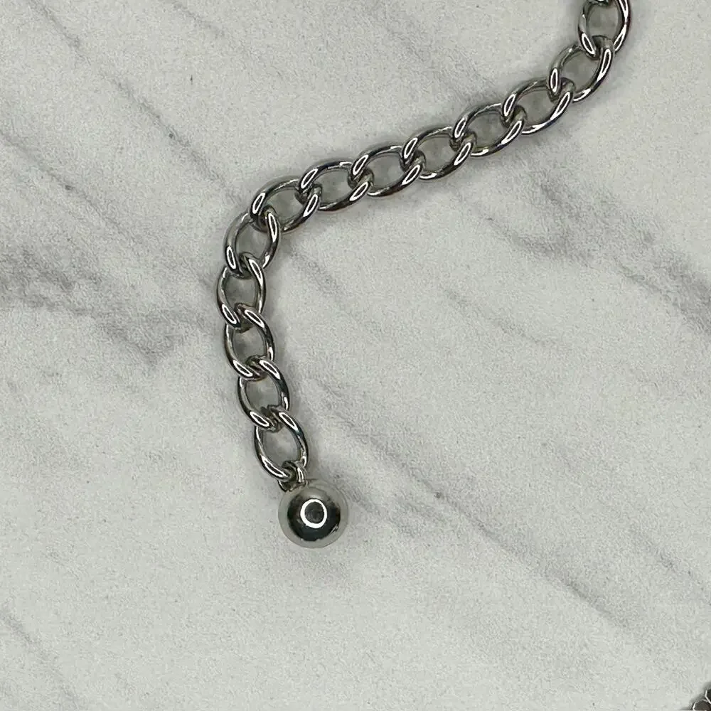 Metal Mesh Silver Tone Chain Belt Large L XL ✨